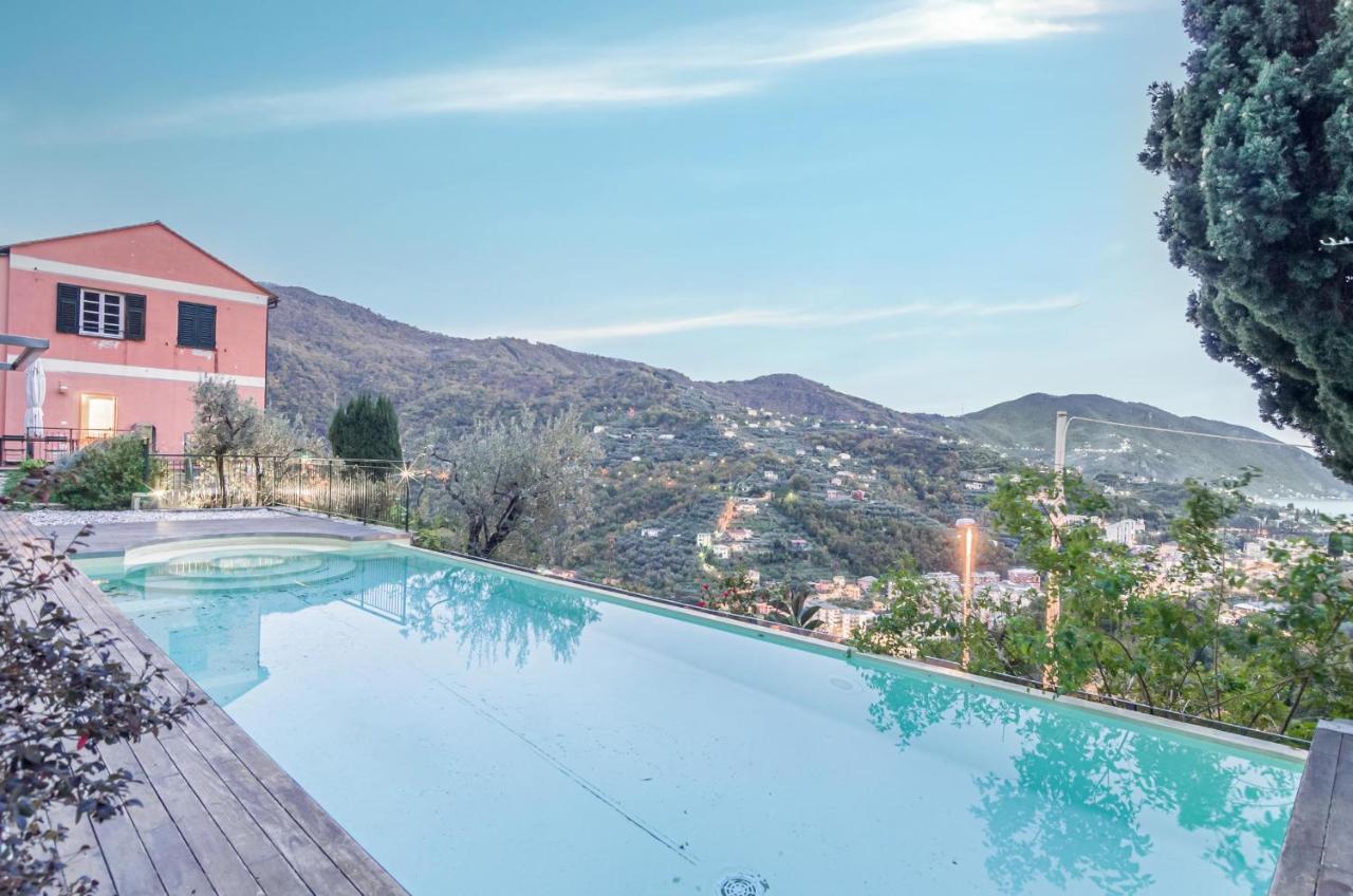Recco Apartment With View And Pool Exteriér fotografie